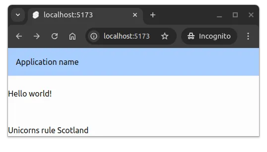 Fig 3. The header has a background and padding.