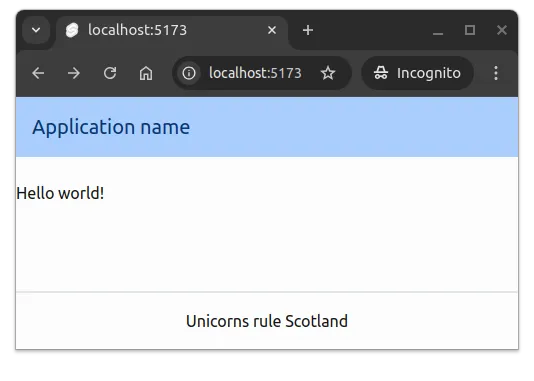 Fig 3. The footer element has padding, a border at the top, and the text is aligned to the center.